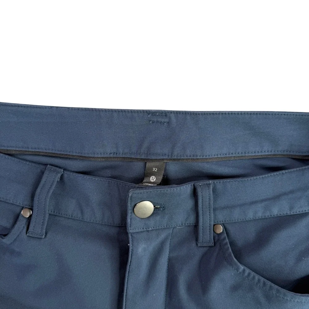 Lululemon ABC‎ Pant Slim Mens 32 Navy Blue Warpstreme Performance LM5AD9S